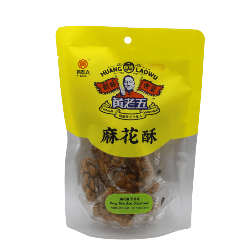 HuangLaoWu Mahua Knusprig mit Zucker, Lauchgeschmack 108g