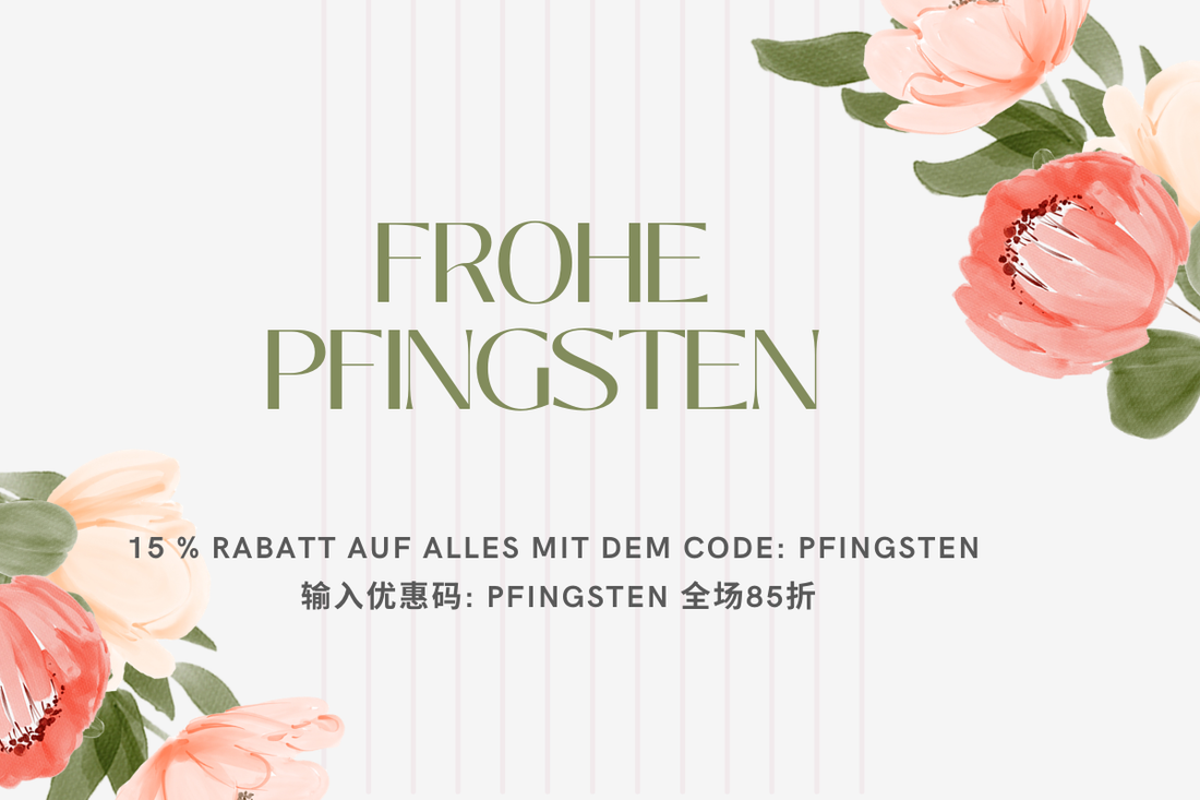 Pfingsten ist da: 15% Rabatt auf ALLES!