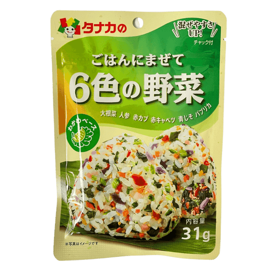 TANAKA Food Furikake Reisgewürz mit 6 Sorten Gemüse 31g