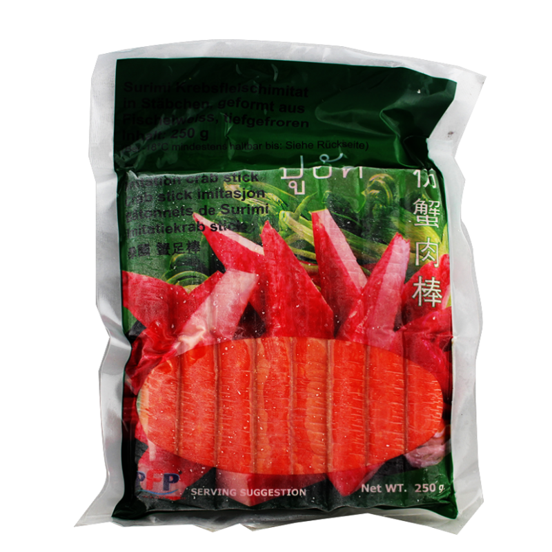 Three Coconut Tree Surimi Krebsfleischimitat in Stäbchen, tiefgefroren 250g