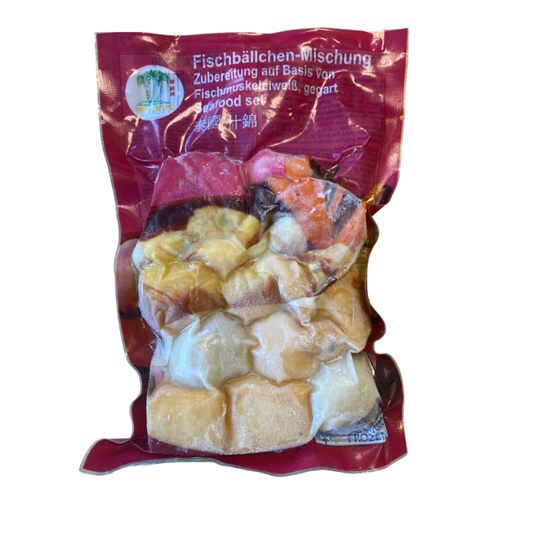 Three Coconut Tree Fischbällen Mischung, Zubereitung auf Basis von Fischmuskeleiweiß, gegart, tiefgefroren 200g - Infigoo GmbH
