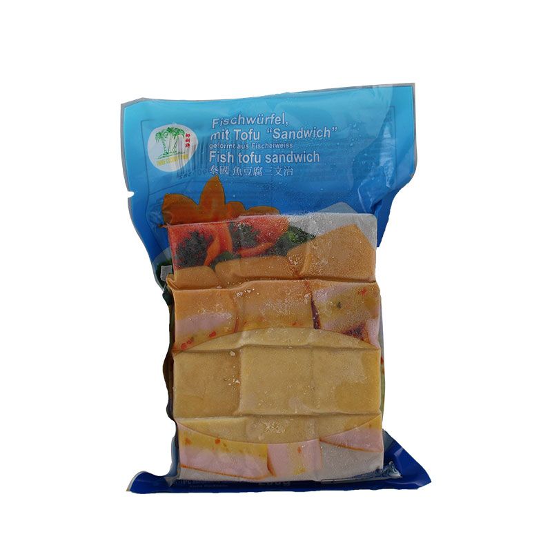 Three Coconut Tree Fischwürfel, mit Tofu "Sandwich", gegart, tiefgefroren 200g