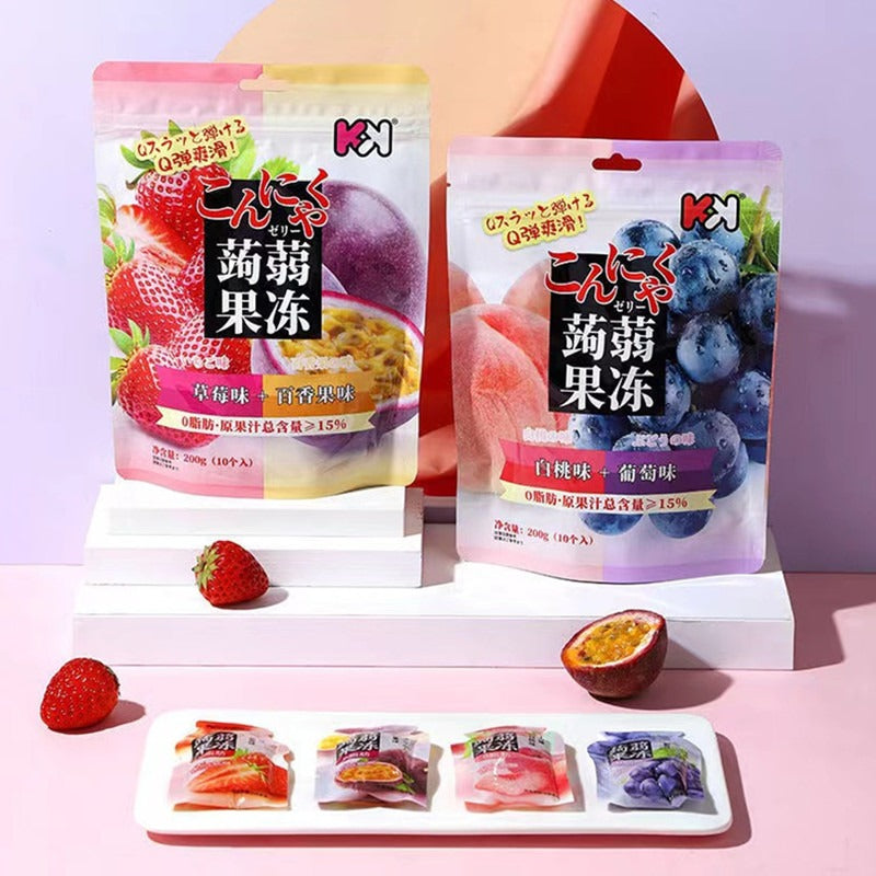 KK 蒟蒻果冻 白桃味 & 葡萄味 200g