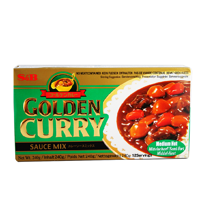 S&B Golden Curry (Curryblock), Medium Hot 220g