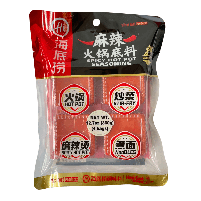 HaiDiLao Würzige Hot Pot-Suppenbasis 360g(90g*4)