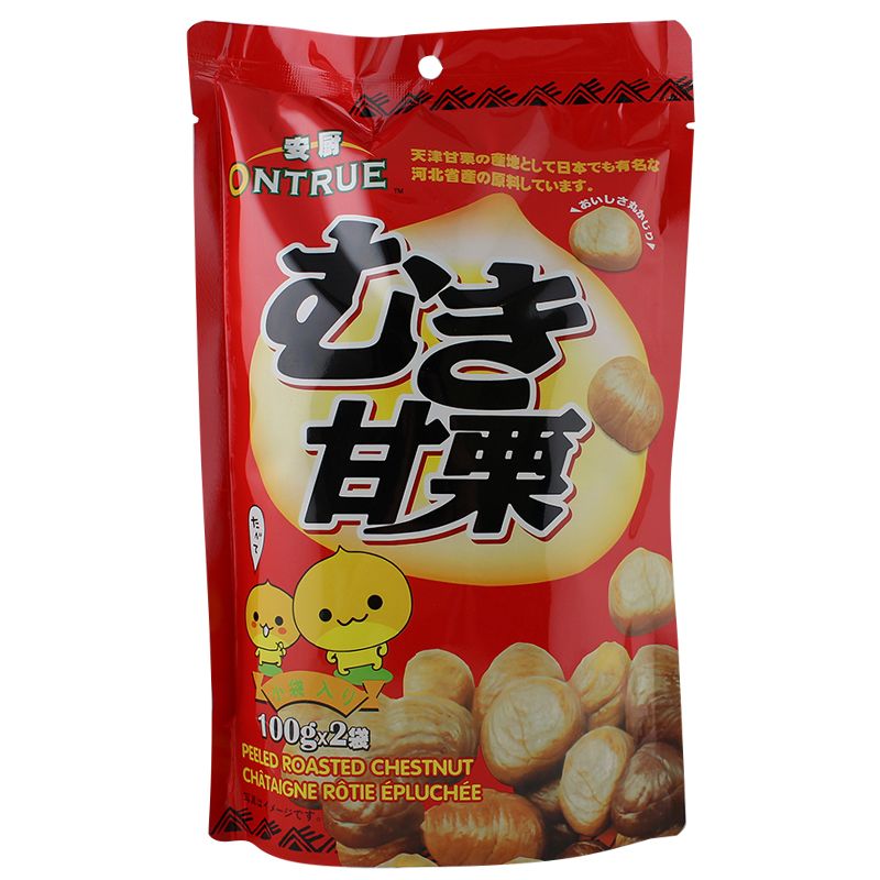 ONTRUE Chinesische Kastanien, geröstet, geschält 200g (100g*2)
