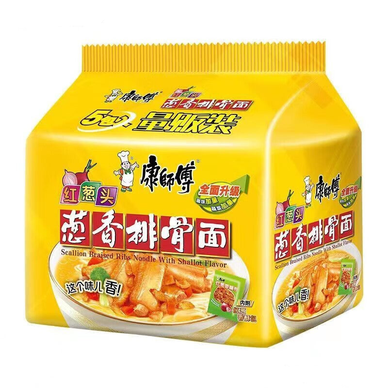 KangShiFu Instant Nudeln, Schalotte Rippen Geschmack 520g(104g*5)