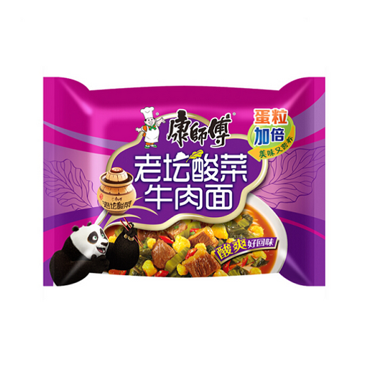 KangShiFu Instantnudeln, Eingelegtes Gemüse mit Rindfleischgeschmack 117g - Infigoo GmbH