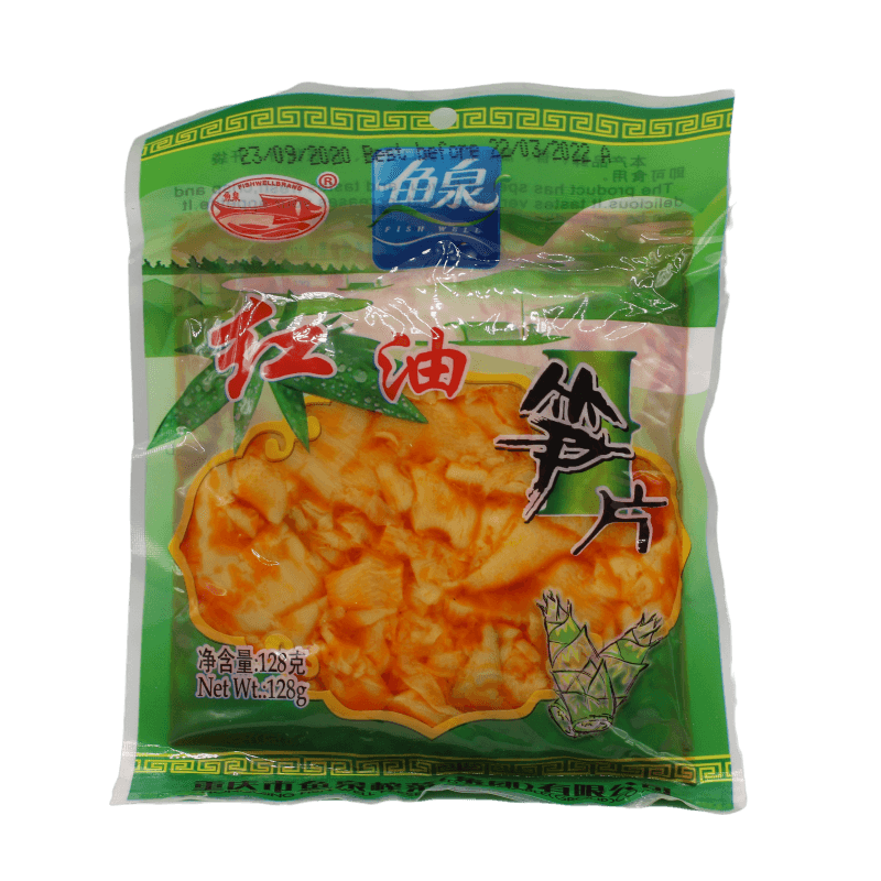 Fishwellbrand Bambusscheiben mit Chiliöl in scheiben 128g