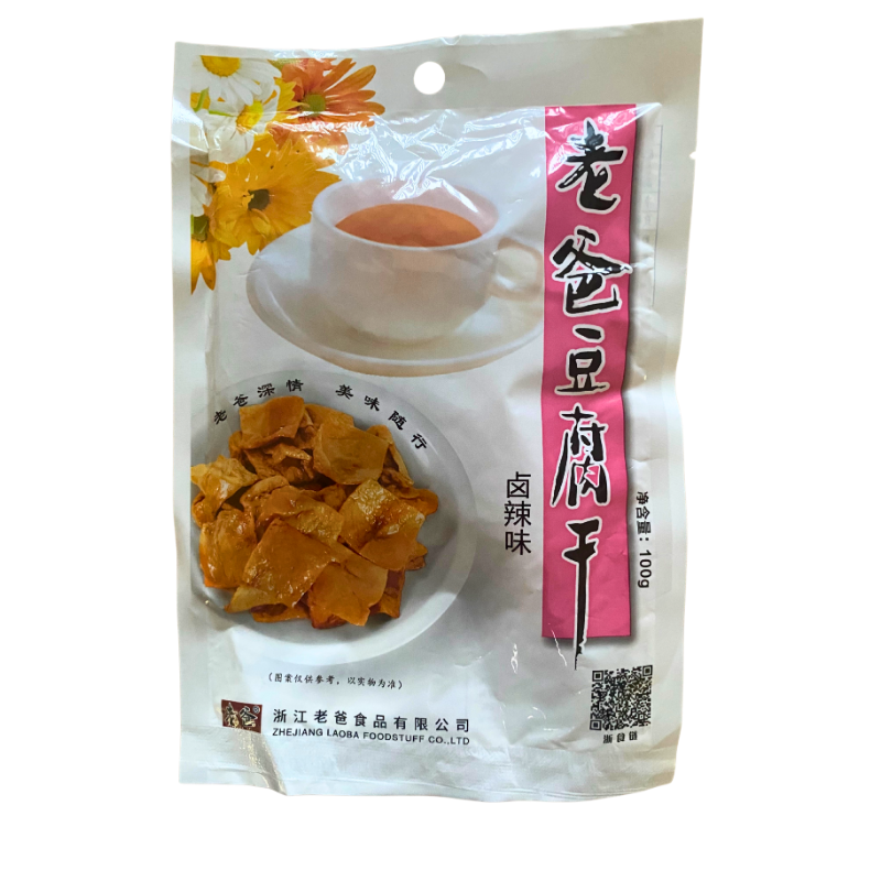 LaoBa Food Tofu-Snack, Geschmorte Geschmack, scharf 100g