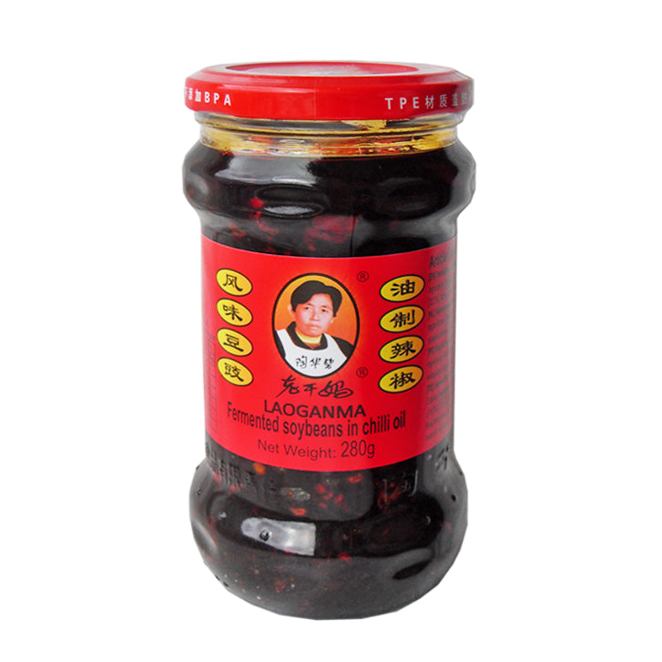 LaoGanMa Fermentierte Sojabohnen in Chiliöl 280g