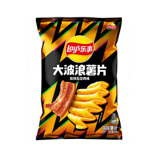 MHD 18/02/2025 Lay's Big Wave Kartoffelchips, BBQ-Geschmack 70g