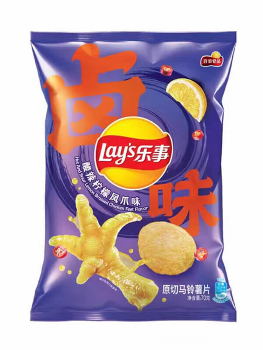 保质期 2025-02-28 乐事 薯片 酸辣柠檬凤爪味 70g