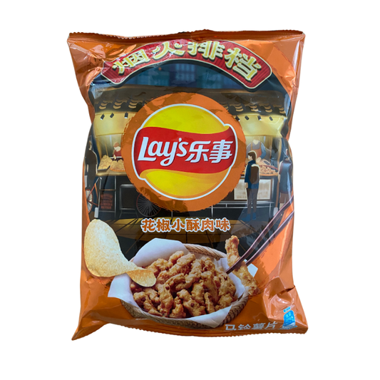 Lay’s Kartoffelchips, Knuspriges Schweinefleisch mit Szechuan-Pfeffer Geschmack 70g