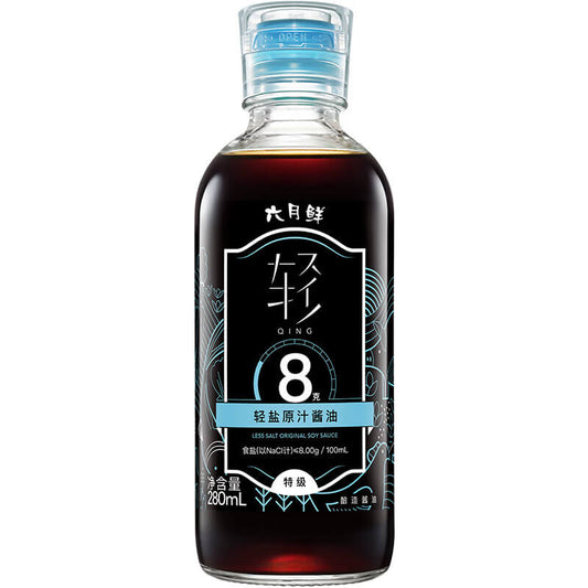 欣和 六月鲜 8克轻盐原汁酱油 减盐酱油 280ml