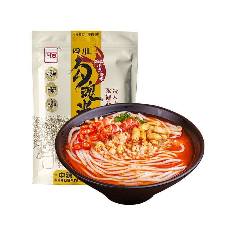 白家阿宽 四川勾魂米线 蒜蓉小龙虾味 255g