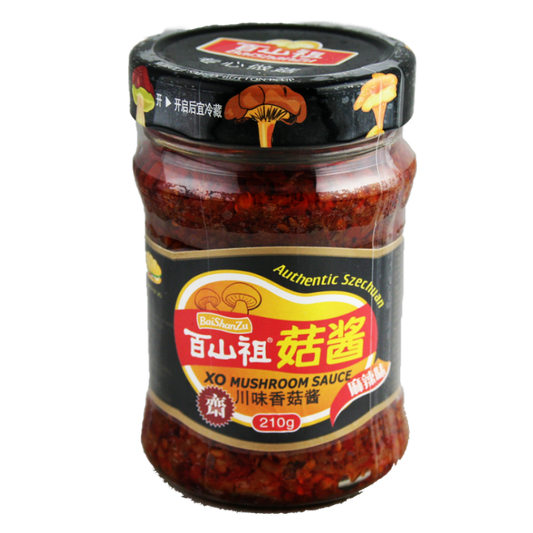BaiShanZu Shiitake-Pilz-Sauce, Authentisch-Szechuan 210g
