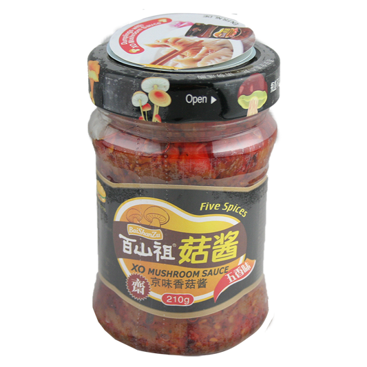 BaiShanZu Shiitake-Pilz-Sauce, Fünf-Gewürze 210g