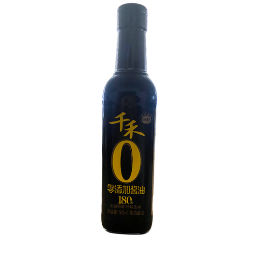 千禾 零添加 酱油 180天 500ml