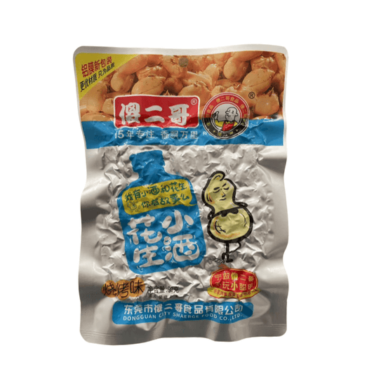 保质期 2025-05-11 傻二哥 小酒花生 烧烤味 90g