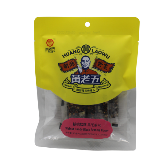 HuangLaoWu Weicher Schwarzer Sesam-Walnusskuchen mit Zucker 106g