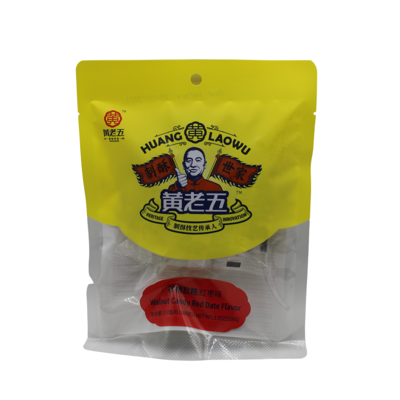 HuangLaoWu Weicher Rote Dattel-Walnusskuchen mit Zucker 106g