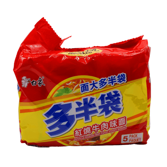 保质期 2025-04-05 白象 方便面 多半袋 红烧牛肉面 600g(120g*5)