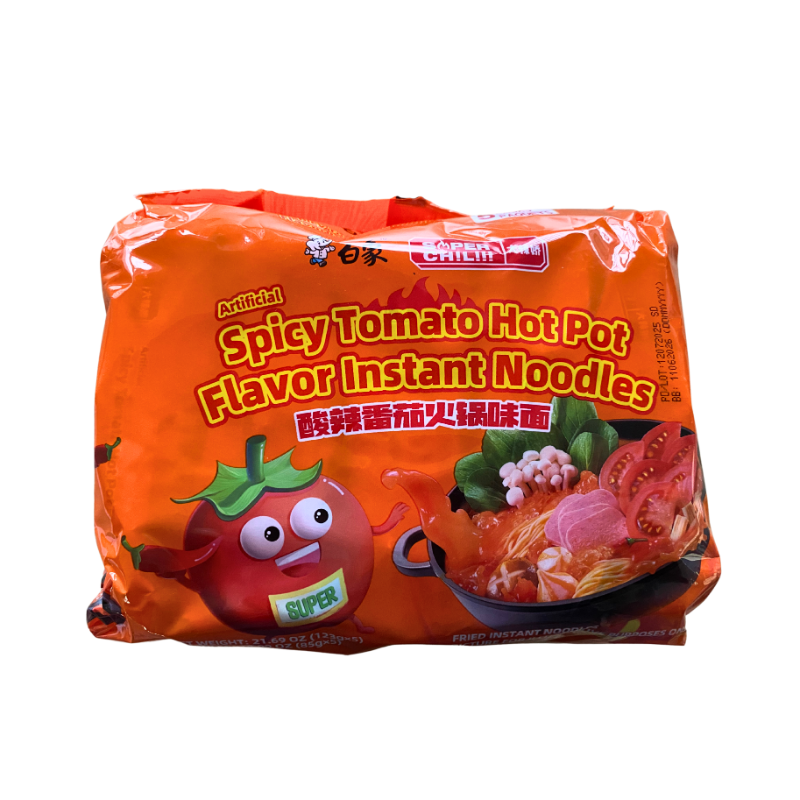 白象 方便面 大辣娇 酸辣番茄火锅味 615g(123g*5)