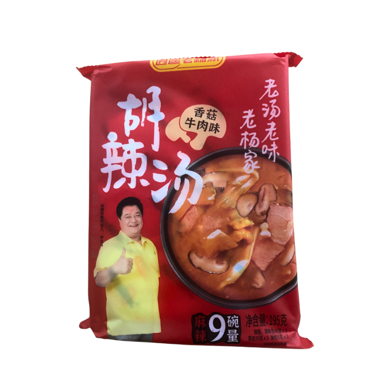 LaoYangJia Würzige Suppe Hulatang, Shiitake-Rindfleischgeschmack, mala 195g(65g*3)