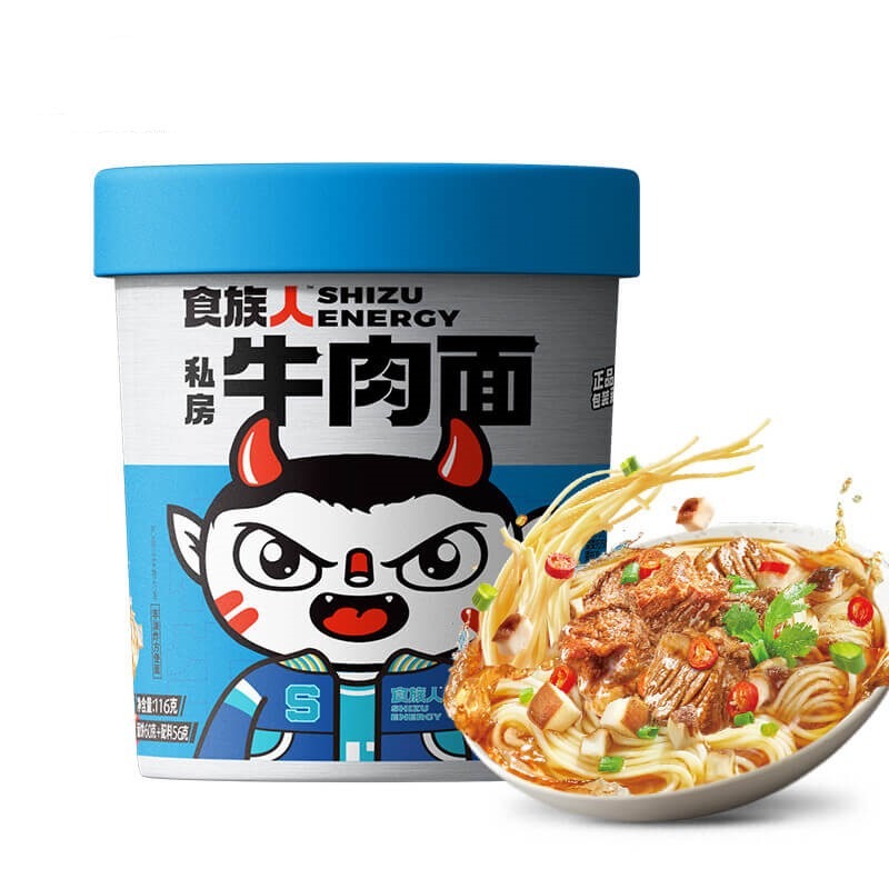 保质期 02/04/2025 食族人 方便面 私房牛肉面 100g