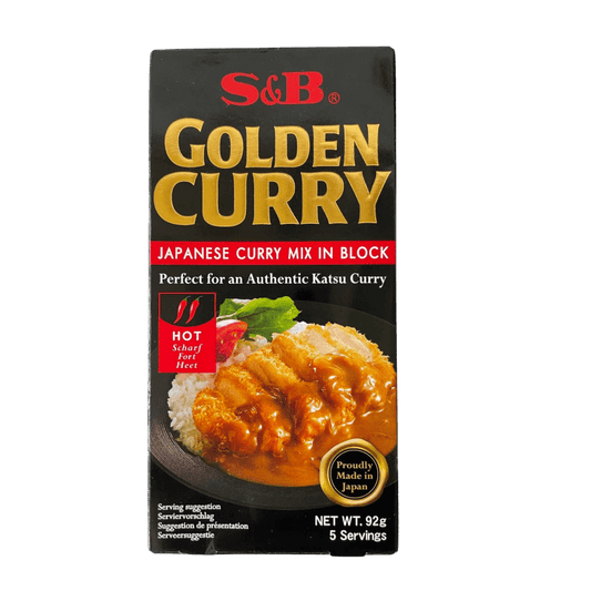 S&B Golden Curry, japanische Katsu-Curry im Blockform, hot 92g