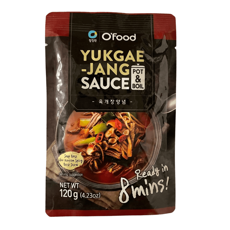 MHD 25/02/2025 ChungJungOne O'FOOD Yukgaejang-Sauce, Suppenbasis für koreanischen scharfen Rindereintopf 120g