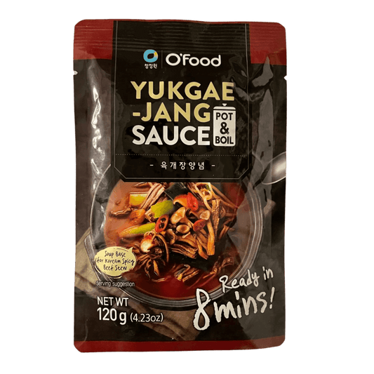 MHD 25/02/2025 ChungJungOne O'FOOD Yukgaejang-Sauce, Suppenbasis für koreanischen scharfen Rindereintopf 120g