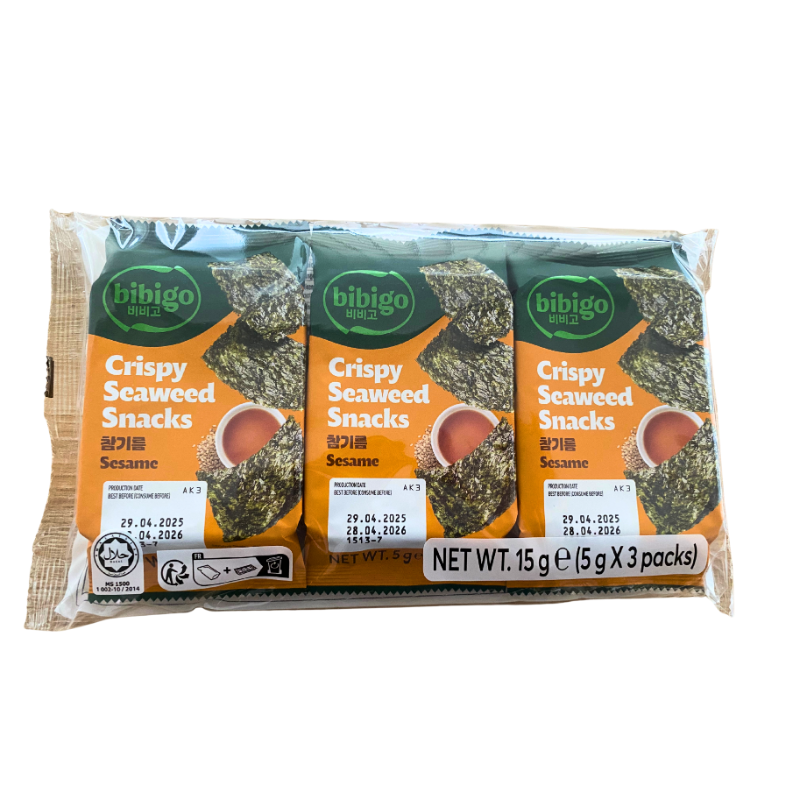 CJ Bibigo Seealgen-Snack, original 15g (5g*3)