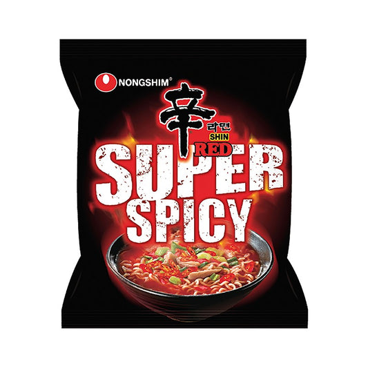 Nong Shim Instant Nudeln, Shin Ramyun, Super Spicy, rot 120g