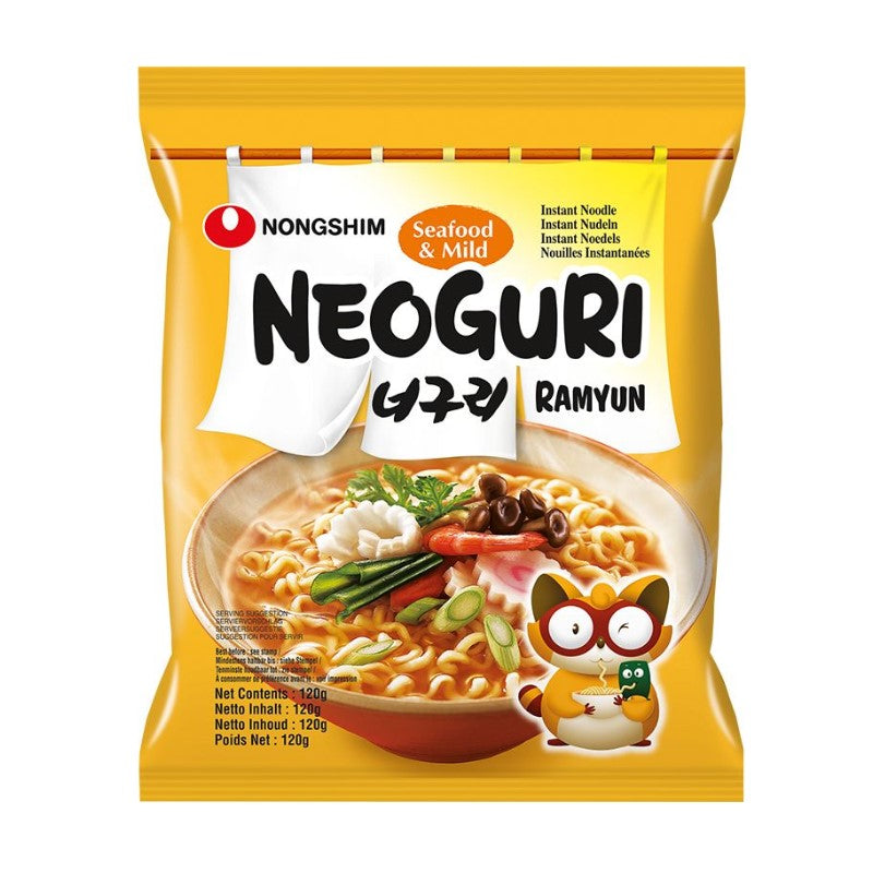 Nong Shim Instant Nudeln, Neoguri Ramyun, Meeresfrüchten Geschmack & Mild 120g