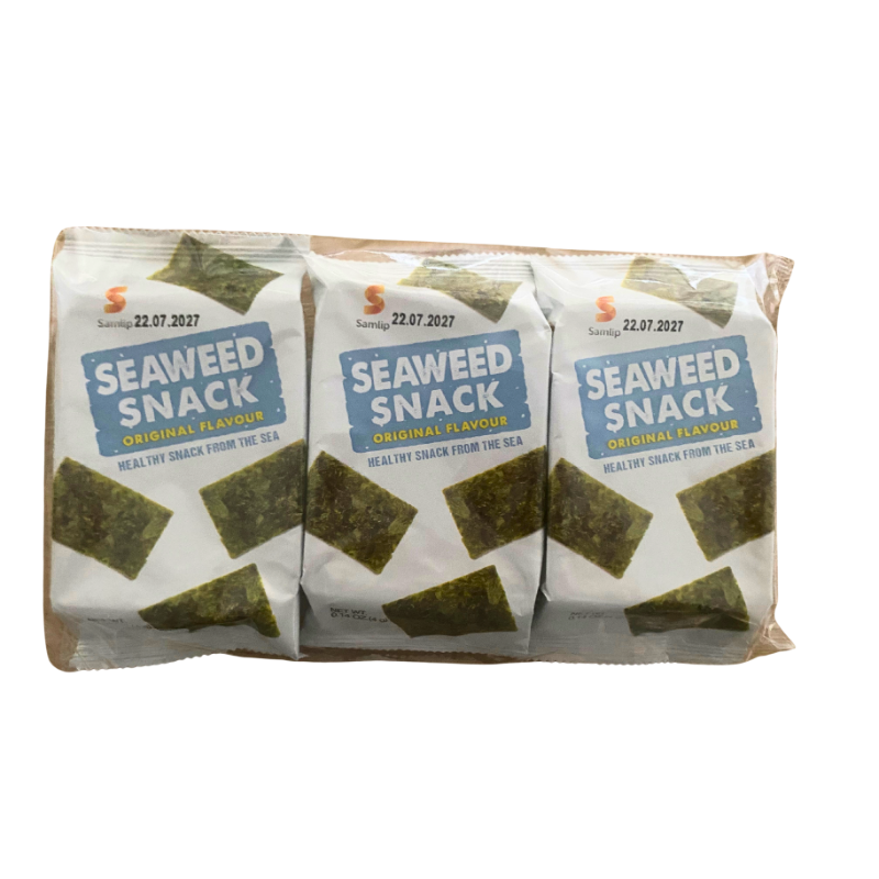 Samlip Seetang Snack, Original Geschmack 12g(4g*3)