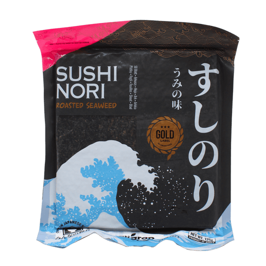 Allgroo Sushi Nori Geröstete Algen Gold Label, ganzes Blatt 125g