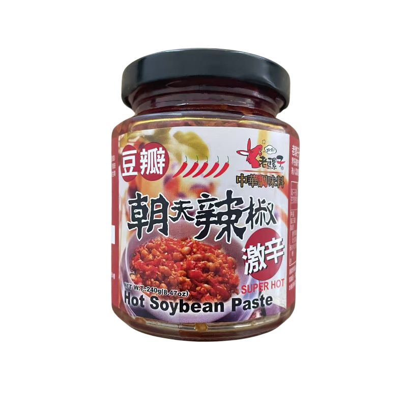 LaoLuoZi Chili mit Sojabohnen, sehr scharf, eingelegt 240g